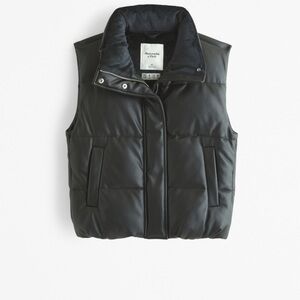 Abercrombie Black Quilted Vest
